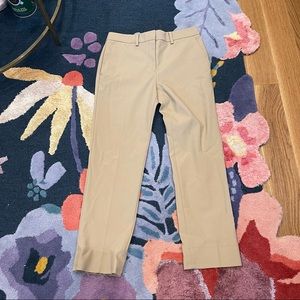 NWOT Helmut Lang Mid rise tan cropped trousers